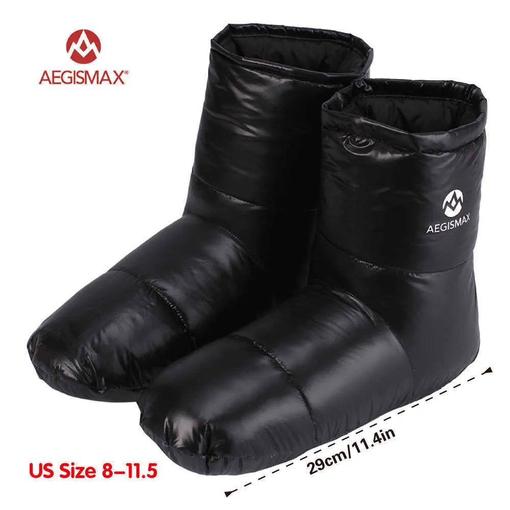 Altri articoli sportivi AEGISMAX 2021 Nuovi accessori per sacco a pelo Pantofole in piumino d'anatra da campeggio Calzino morbido unisex per interni/caldo lungo viaggio leggero T221107