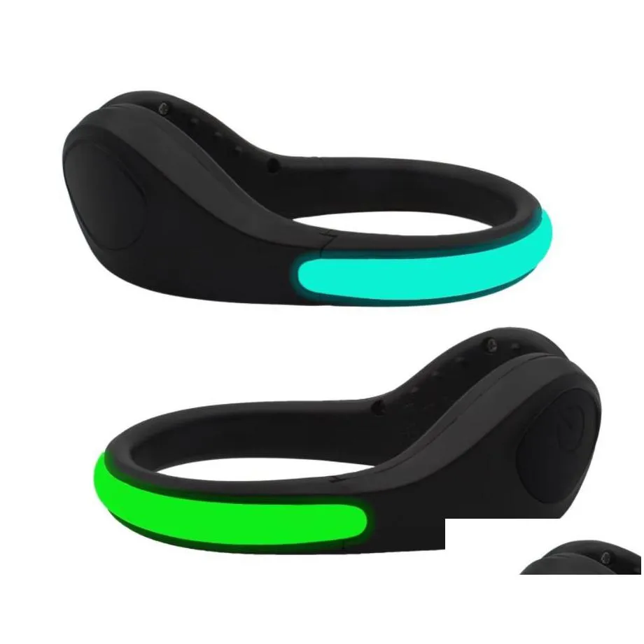 led flash shoe clip light up glow in the dark for party dancing skating night running safty gear battery replaceable