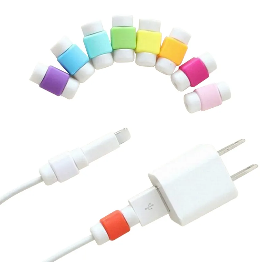 Colorful USB Data Cable Protector Data Line Cord Protective Case Winder For Mobile Phone Charging Wire Sleeve