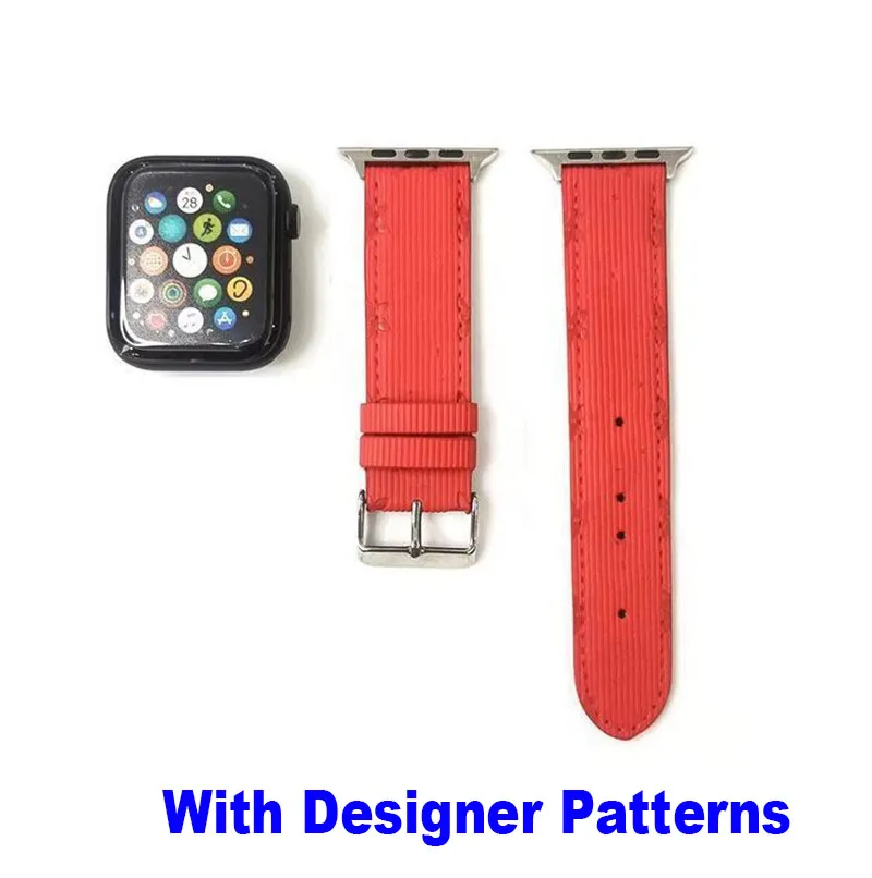 Cinturini per orologi di design di moda di lusso compatibili con cinturini per Apple Watch 40mm 41mm 42mm 44mm 49mm 38mm per iwatch Tutte le serie 8 7 6 5 4 Design Hypebeast Graphics Strap