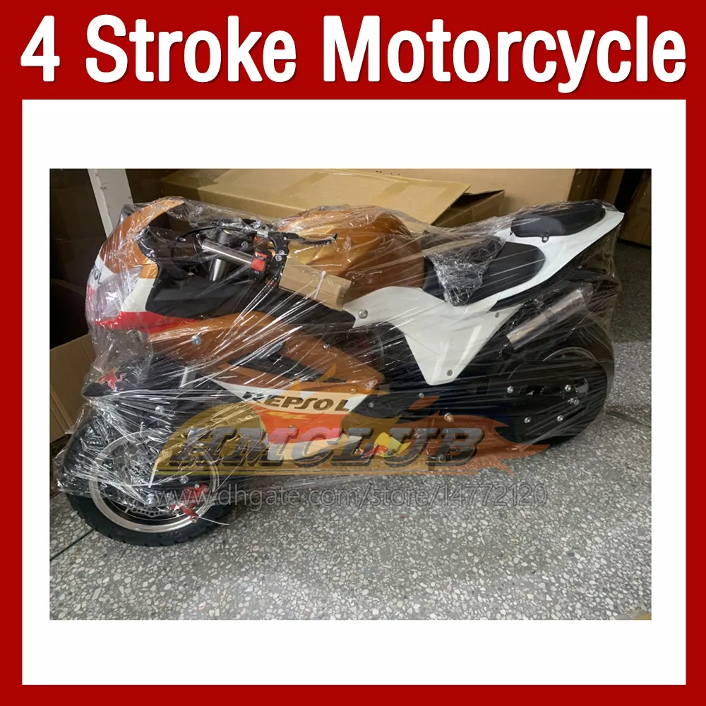 4 Stroke Medium Mini Motorcycle 49CC 50CC Scooter Moto Bikes Gasoline Child ATV off-road vehicle Superbike Adult Children Two wheel Sports Bike Boy Girl Birthday Gift