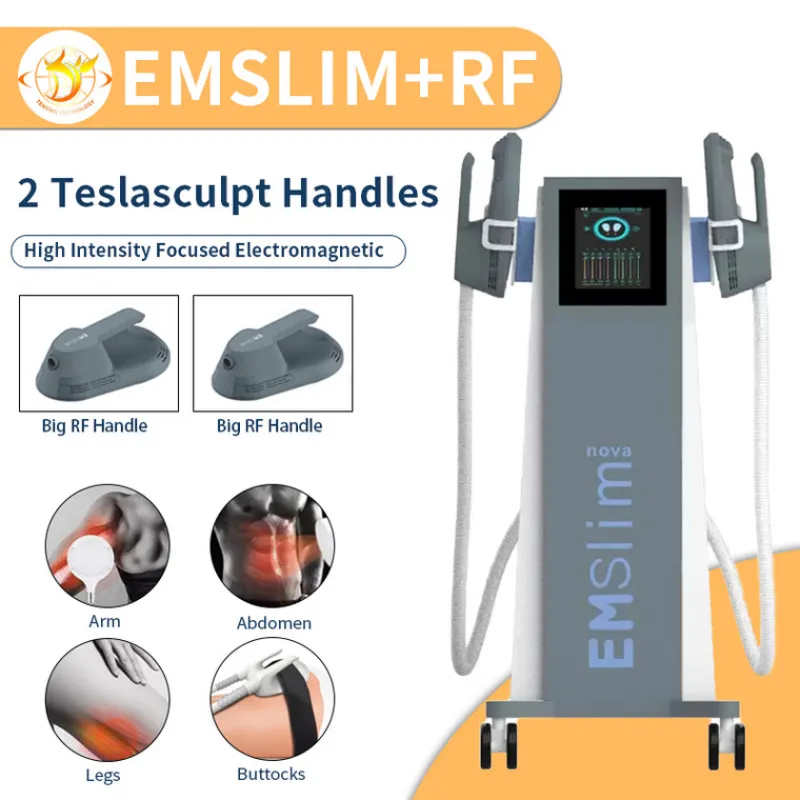 Bantmaskin 2 hanterar emslim rf ems smal maskin elektromagnetisk muskelbyggnad fettförbränning maskiner ultrasch spa