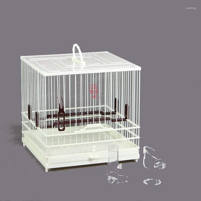 Bird Cages Metal Stainless Steel Cage Tray Large Travel Accessories Houses Outdoor Breeding Jaula Grande Feeding Supplies DL60NL