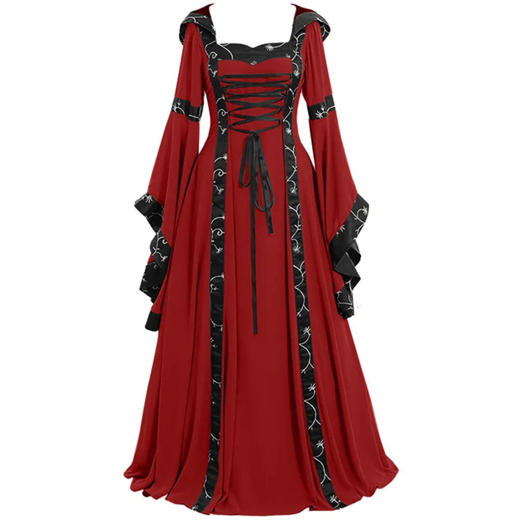 strapless open back dress Medieval Dress Robe Women Renaissance Dress Princess Queen Costume Vel –  halloweenforu main image 1