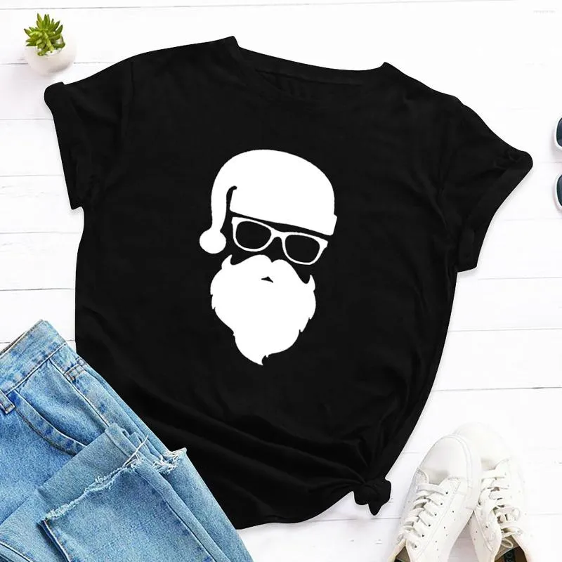 T-shirts pour hommes T-shirts de Noël MenWomen T-shirt solide drôle Lettre imprimée T-shirts de famille Tops Style de Noël à la mode