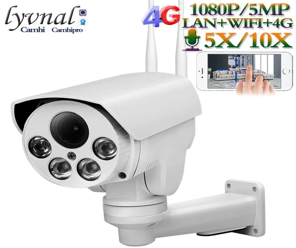 Cámara de seguridad IP PTZ HD de 5MP, cámara de vigilancia con Zoom 40X,  4G, tarjeta