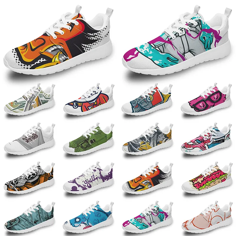 Zapatos personalizados Hombres Mujeres Zapatillas de correr DIY Zapatillas de deporte al aire libre Zapatillas de deporte para hombre personalizadas color103