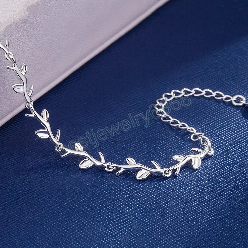 Doppel Schichten Sterne Perlen Armbänder Für Frauen Silber Farbe Blätter Kette Charme Armband Geburtstag Party Geschenk Freundschaft Schmuck