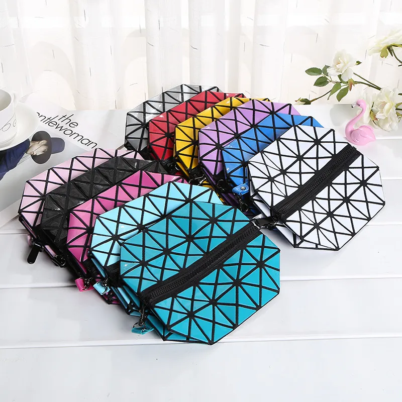 Fashion Geometric Storage Bags Makeup Cosmetic Bag Creative Folding Diamond Bag