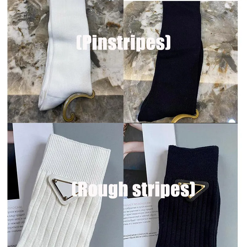 Women Luxury Designer Socks Letter P Solid Color Cotton Casual Sock Soft Knee High Socks for Man