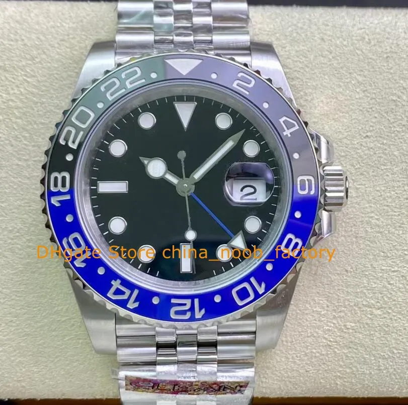 2 Estilos Wristwatches Watch for Men 40mm Black Blue Cer￢mica Belinha 904L A￧o de a￧o Limpeza Vidro de Vidro Cal.3186 Movimento 28800 VPH/Hz Rel￳gios