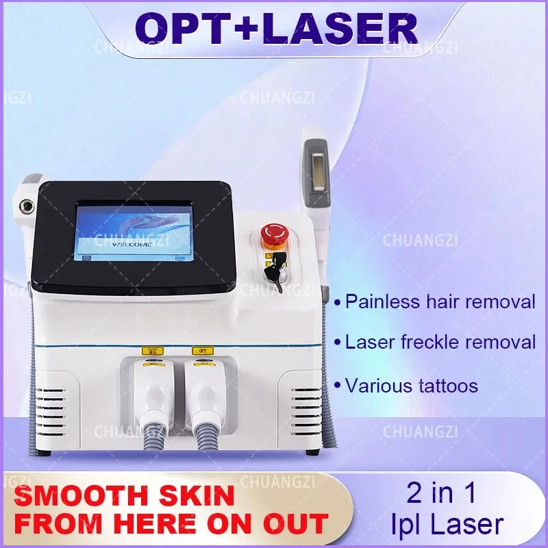 2023 Nieuwe Laser 2 in 1 IPL OPT Elight ND-YAG Ontharingsmachine Tatoeage Verwijdering Pijnloos Permanente Niet-invasieve Beveiliging Privé Salon