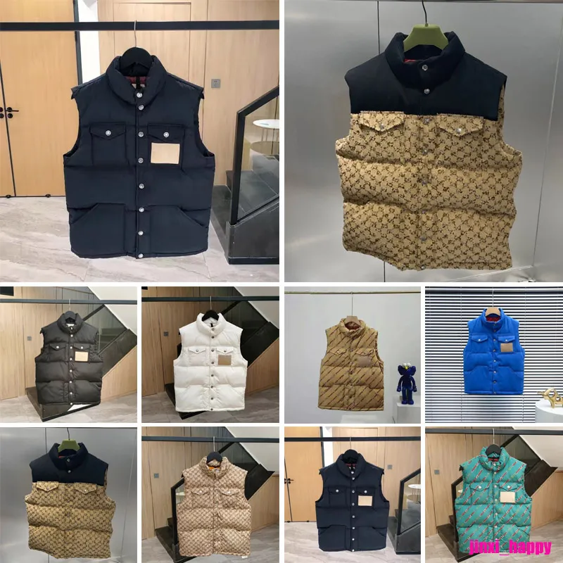 디자이너 퍼퍼 조끼 코트 망 양복 조끼 겨울 다운 조끼 남여 커플 Bodywarmer 여성 자켓 민소매 야외 따뜻한 두꺼운 아웃웨어 의류 Gilet