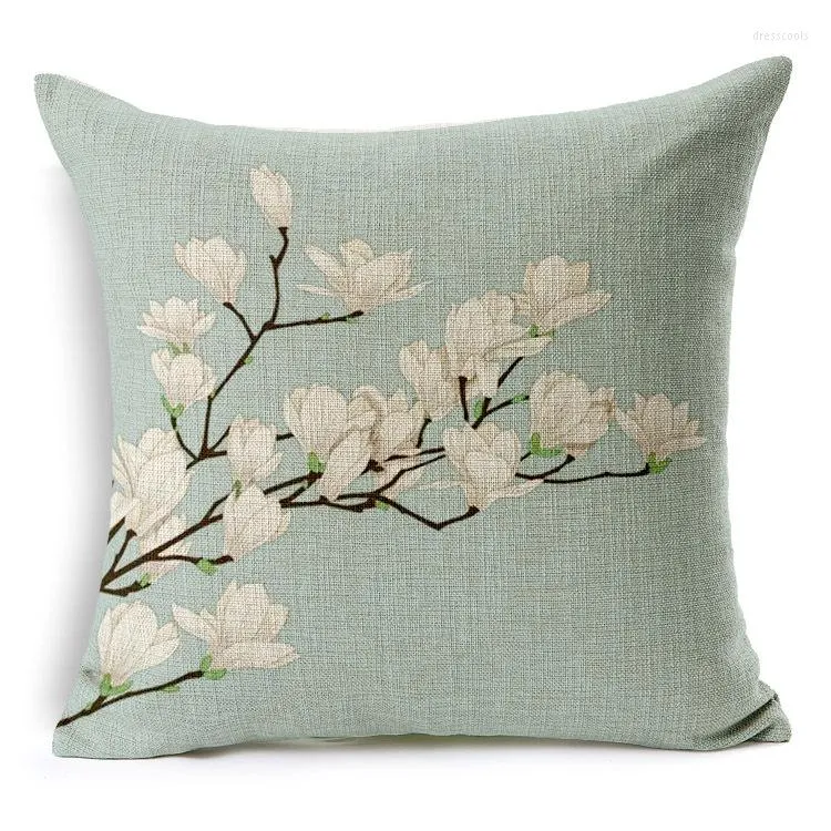 Pillow High Quality Plant Printed Decorative Covers Capa Almofada Funda Cojin Housse De Coussin Cover 45x45cm BZT-67