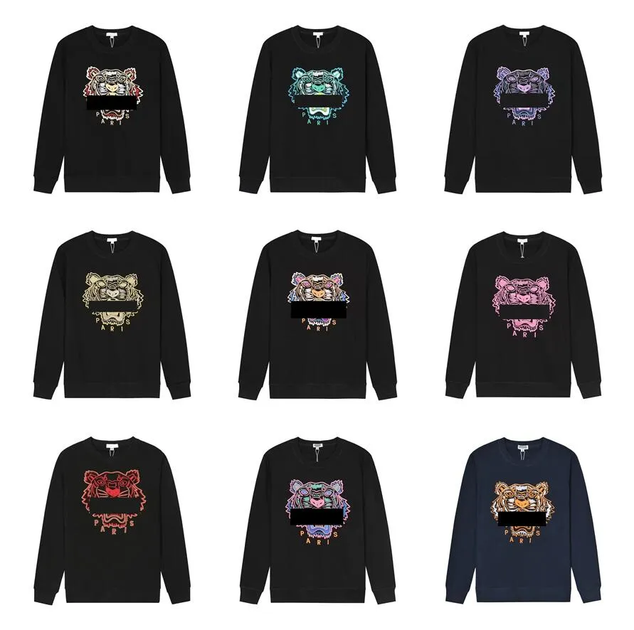 Ontwerper Hoody Borduren met Tijgerkop Hoodies Heren Pullover Dames Maglione Hoodies O-hals Casual Losse Jumper Top Sweatshirt