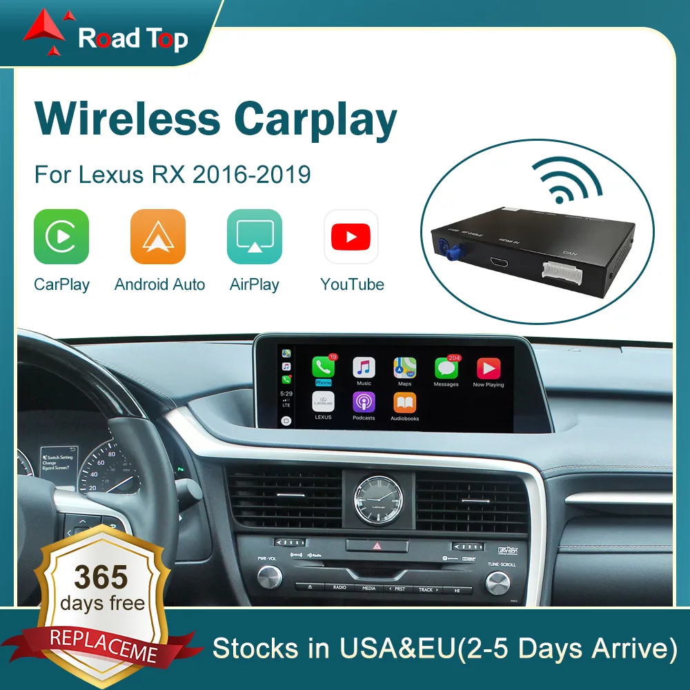 Android Auto Mirror 링크 Airplay Car Play Functions와 Lexus RX 2016-2019 용 무선 카 플레이