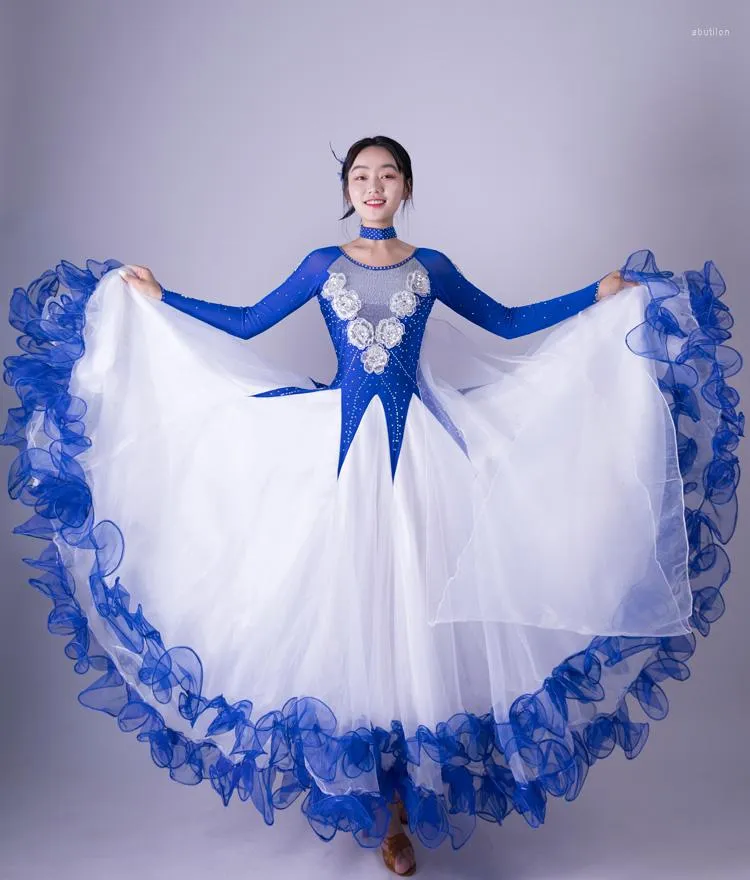 Stage Wear 2022 Ballroom Waltz Modern Dance Dress Competition Abiti da ballo standard