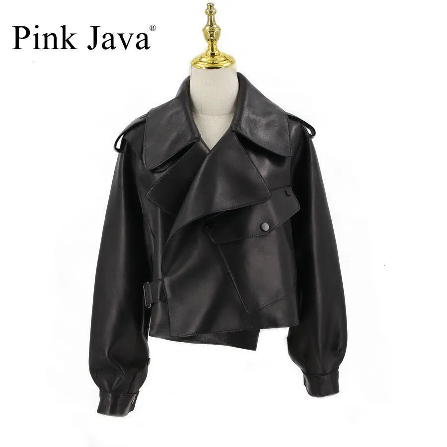 Women's Leather Faux Pink Java QC20003 arrival real leather jacket women coat genuine sheep luxury fashion dress 221117