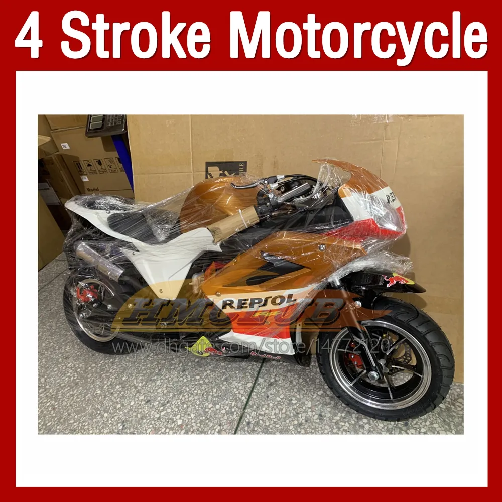 2022 4-Stroke 49CC Medium Motorcycle ATV OFF-road Superbike Mountain Gasoline Scooter Racing Adult Children Two wheel Sports 4 Stroke MOTO Bike Boy Girl Birthday Gift