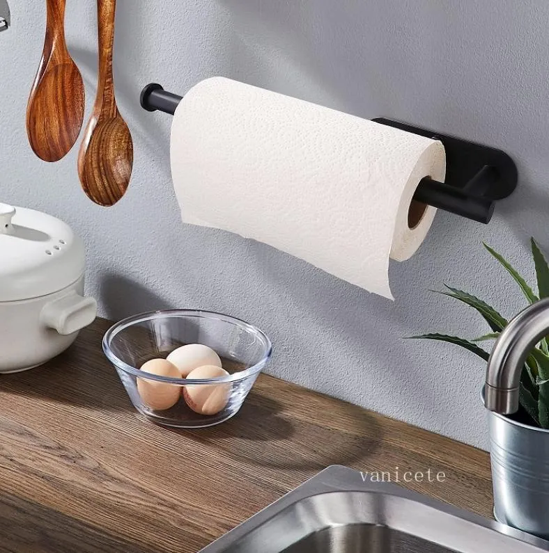 Soporte de papel higiénico ajustable autoadhesivo, portarrollos de baño de  cocina, toallero de plástico para almacenamiento