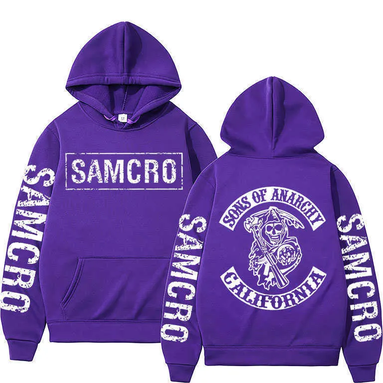 Wangcai01 メンズパーカースウェットサンズ・オブ・アナーキー SAMCRO
