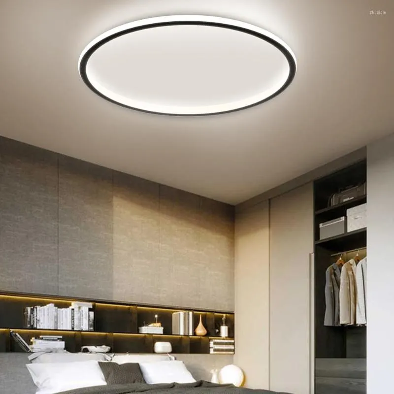 Lustres LED ronde lumières plafonnier moderne pour salon chambre cuisine éclairage intérieur extérieur lumineux