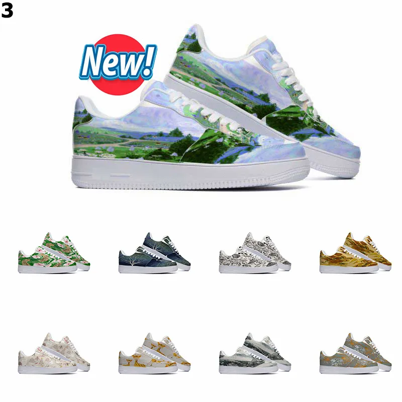 Hotsale Designer Custom Shoes Running Shoe Men Women Hand Painted Anime Fashion Flat Mens Trainers Sports Sneakers Color3