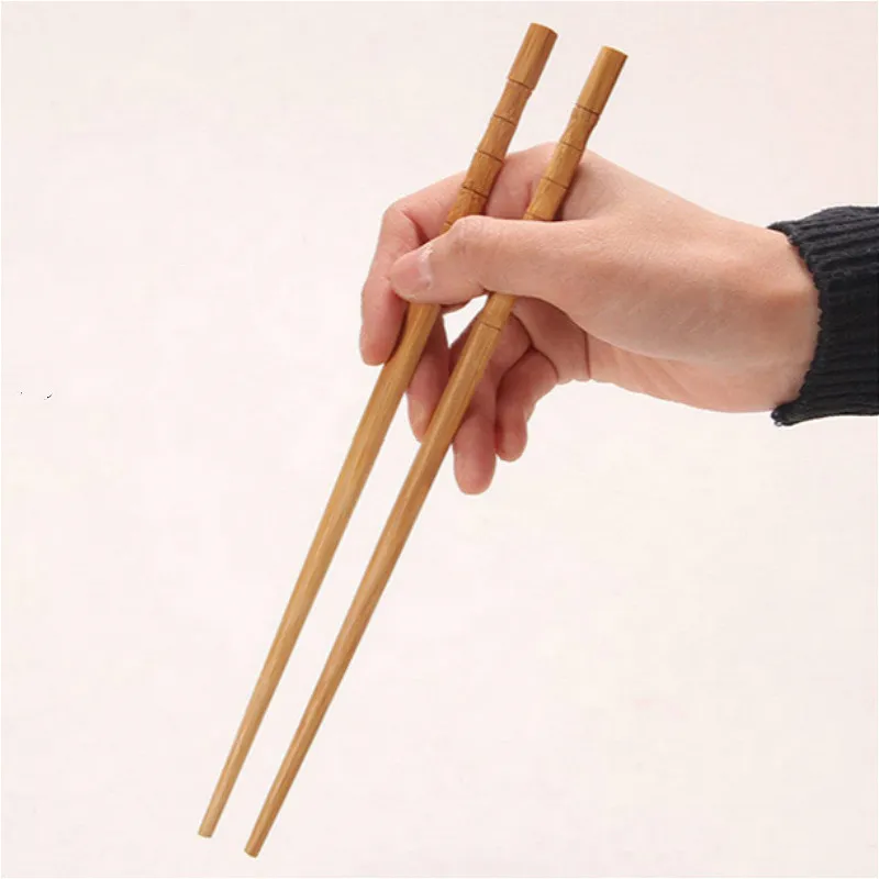 Naturliga bambu träpinnar friska återanvändbara diskmaskin Safe Chinese Carbonization Chop Pinnar för sushi -nudlar