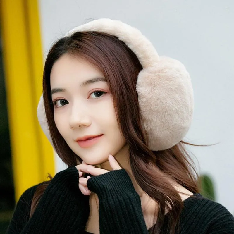 Berets For Winter Gift Camping Foldable Women Men Soft Plush Solid Warmers Outdoor Sports Skiing Fluffy Ear Muffs Lightweight Windproof