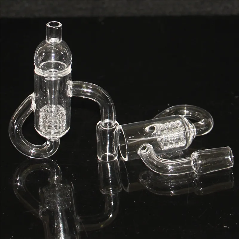 Fumer diamant noeud boucle recycleur Quartz Bangers Domeless Quartz Banger ongles mâle femelle 10mm 14mm 18mm Bong anneaux d'huile