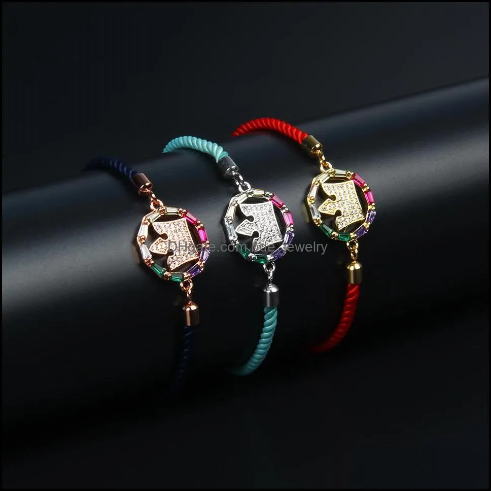 Bedelarmbanden regenboog cz kroon snaar armband vrouwen colorf goud gevulde armbanden roestvrijstalen bruiloft sieraden cadeau drop leveren dhlh8