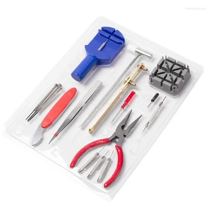 Assista Kits de reparo Conjunto de ferramentas e desmontagem relógios de 16 peças Kit de combinação de hardware doméstico desmontador