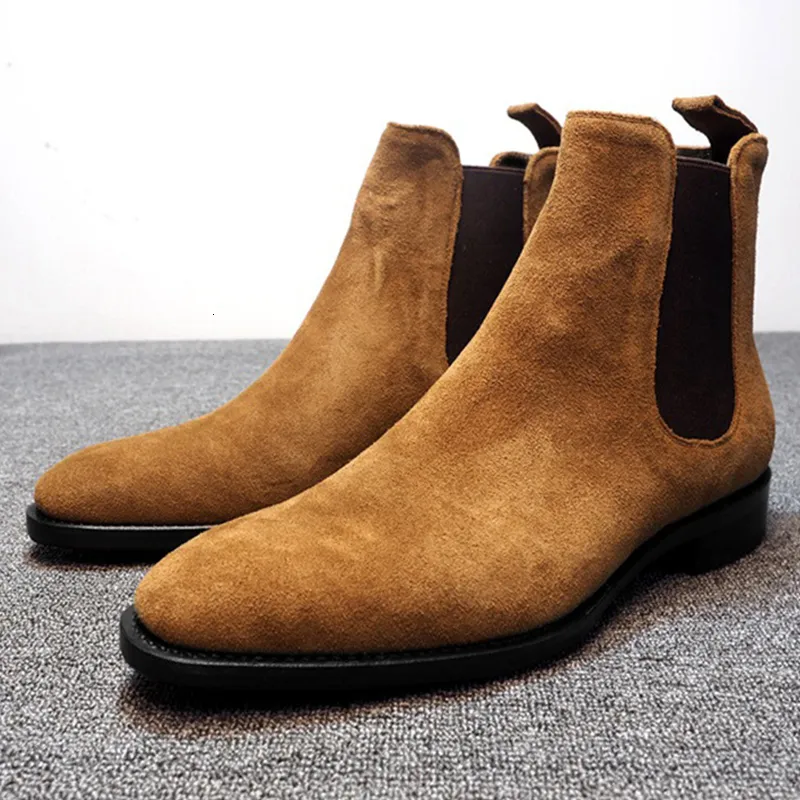 Botas Chelsea Homens Sapatos Luxo Inverno Tornozelo Vestido Masculino Plus Size 47 48 Botas de Homem 221117