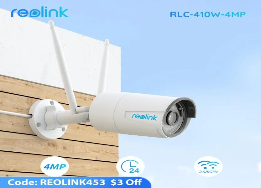 Cámara Reolink RLC-410W, IP con WiFi 4MP, Detección de Movimiento, Tarjeta  Micro SD – MACS