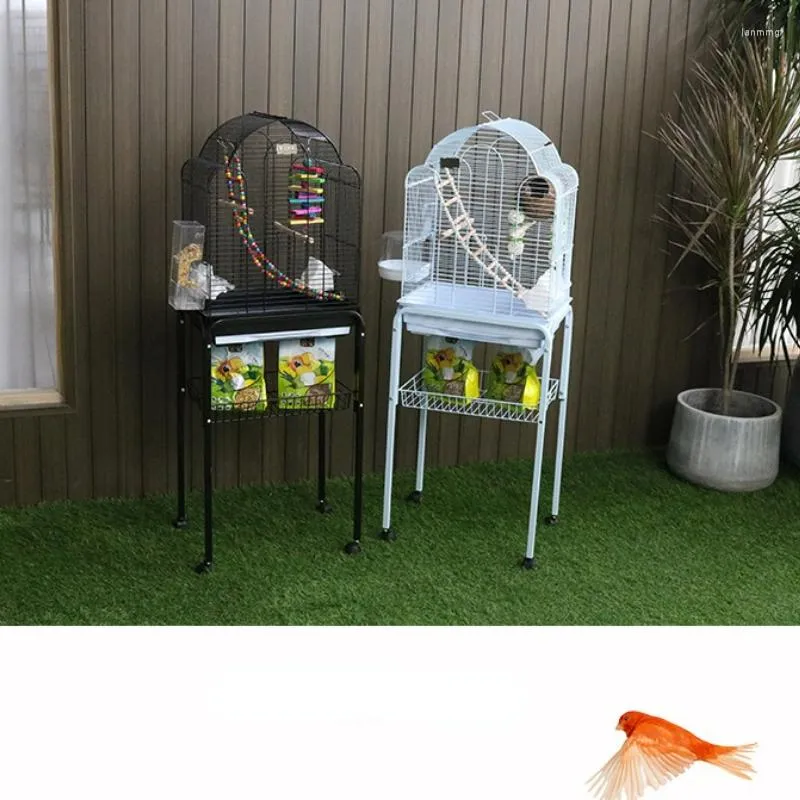Luxury Stainless Steel Parrot Cage For Bird Table Playground And Household Breeding Large Size