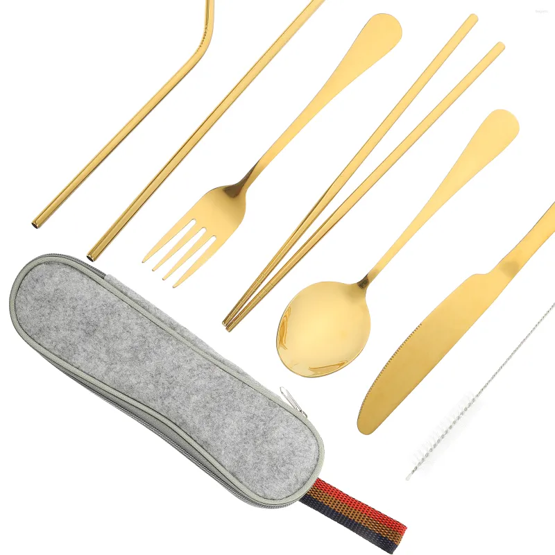 Couverts Ensemble Couverts Vaisselle Ustensiles de table Cuillère en acier inoxydable Argenterie Fourchette Baguettes Restaurant Manger Maison Fête