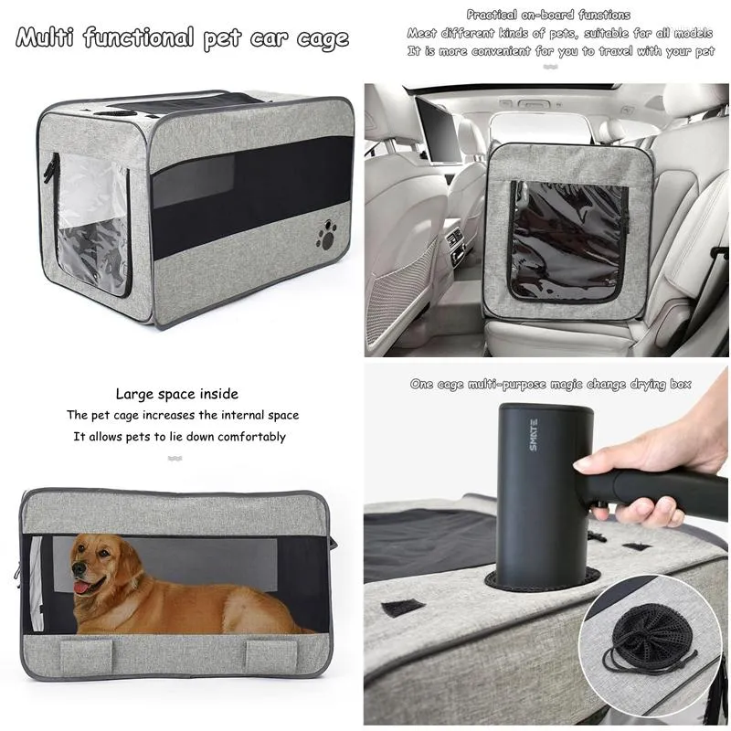 Housses de siège de voiture pour chien Transporteurs de voyage pour animaux de compagnie Sac de transport pliable portable Chiot Sac à main extérieur Chaton Transporteur Chat Salle d'accouchement Coffre