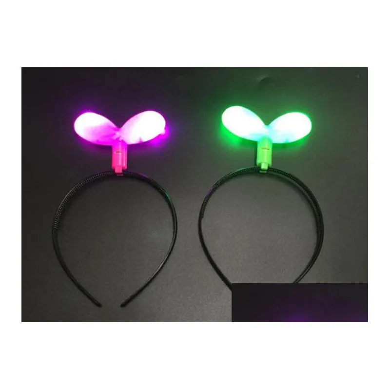 Outros suprimentos de festa festiva brilhantes LED LIGHT UP SLATING CABELA CRIANÇA CRIANÇAS MUNIMAS ANIVERSÁRIOS DE FESTIVO FESTIVO FESTIVO Hair Sticks Ra Dhmhv