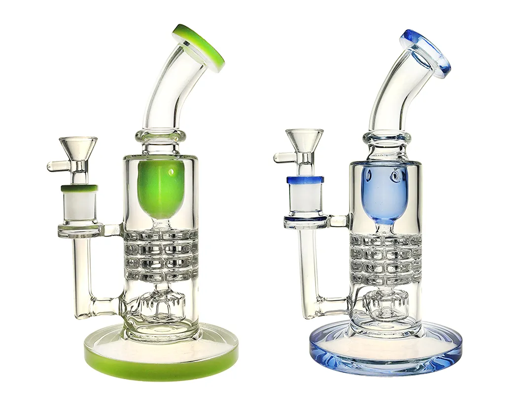 Glass bong Hookah Rig/Bubbler for smoking bong 8.5inch Height with 14mm female and bowl 550g weight BU076