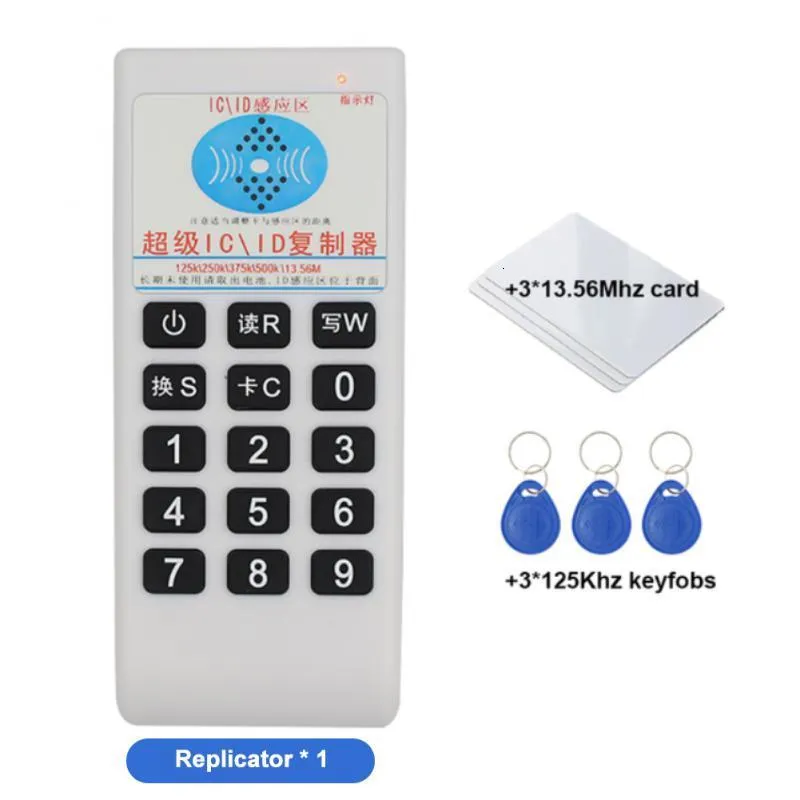 Lecteur de carte de contrôle d'accès portable 125Khz-13.56MHZ, copieur, duplicateur RFID, NFC, lecteur de carte IC, graveur de carte de contrôle d'accès, version anglaise 221117