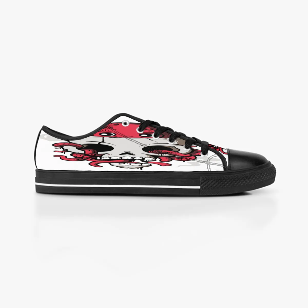 Sapatos personalizados Classic Canvas Cut Skateboard Triple Black Aceitar Customiza￧￣o Impress￣o UV Low Mens Womens Sports Sneakers Breathable Color 406