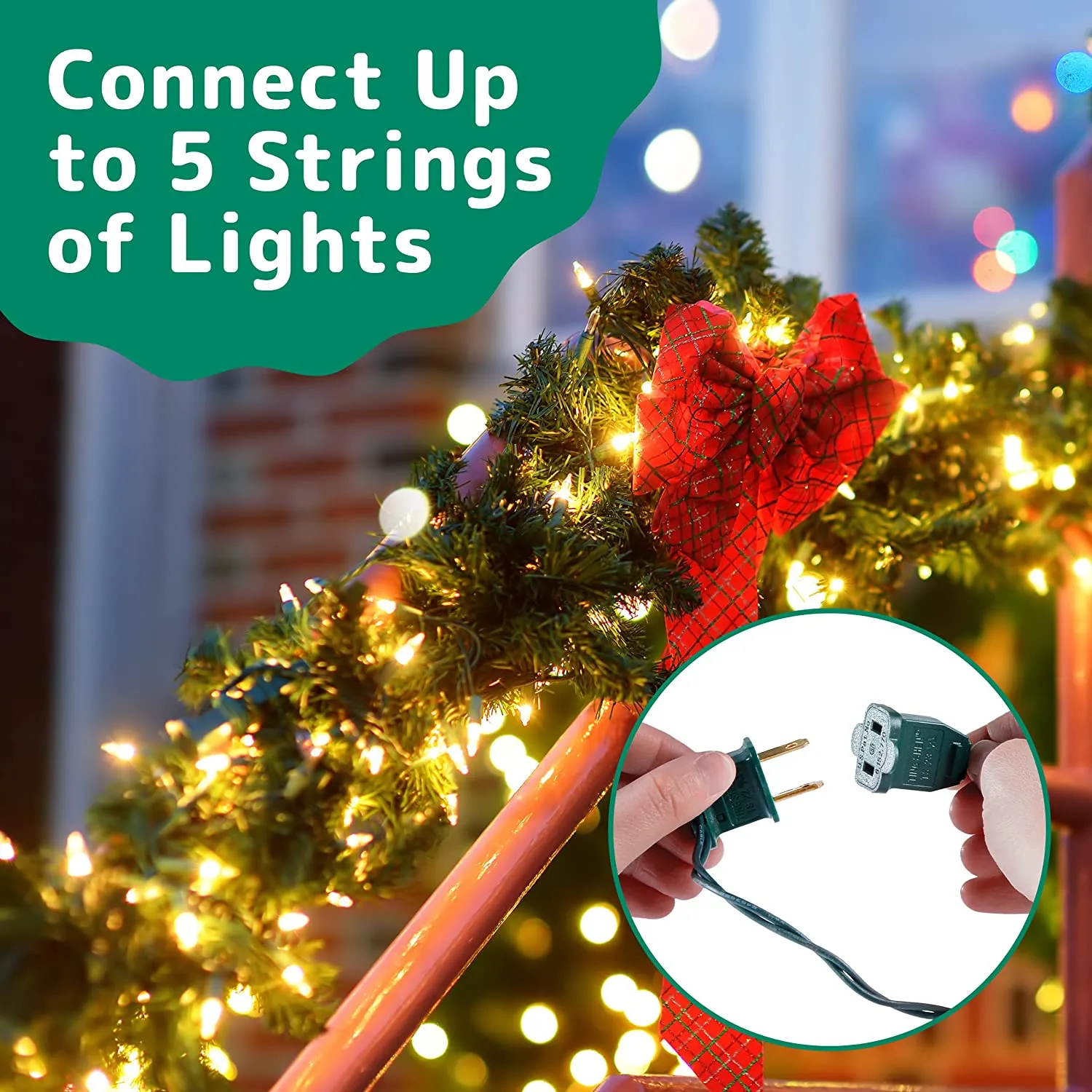 Luzes de Natal Luzes de Decoração de Xmas Luzes de Árvore Connectável Strings LEDs Luz para Decoração de Casa de Casamento para Quarto