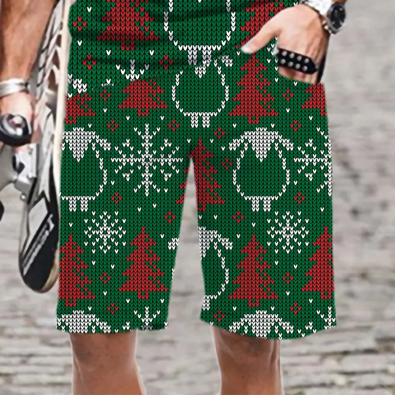 Shorts pour hommes Nouveau Noël 3D Impression Mode Femmes Survêtements Plus Taille S-7XL Harajuku 036