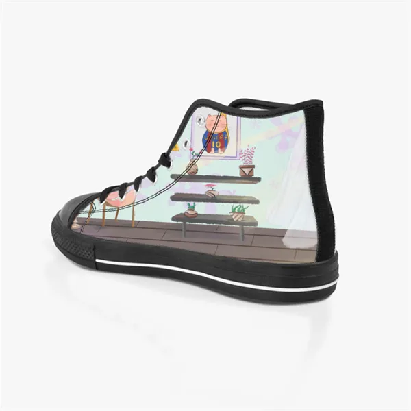 GAI DIY Zapatos personalizados Hombres Lona clásica Corte alto Monopatín Casual Impresión UV Naranja Zapatillas deportivas para mujer Moda impermeable Al aire libre Aceptar personalización