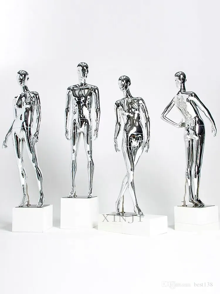 Лучшая женская манекен серебряная модель полного тела для дисплея