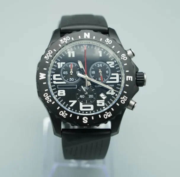 Luksusowy mistrzowski projekt męski zegarek Japan Quartz Endurance Pro Avenger Chronograph 44mm zegarki czarna guma 1884 męskie zegarki Hardex Glass zegarki na rękę Envio gratuito