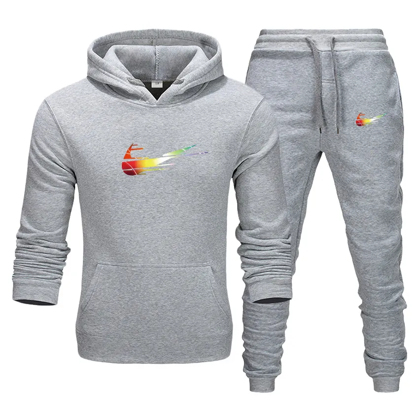 Roupas masculinas de grife, agasalhos masculinos, conjunto de roupas esportivas, marca, roupas esportivas de fitness, duas peças, moletons pólo, calças, terno casual masculino