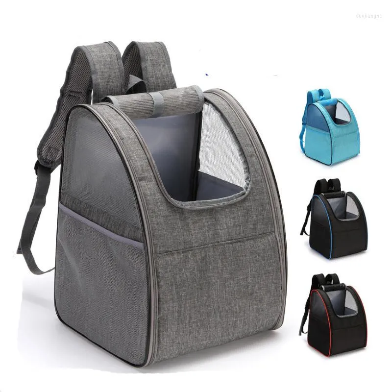 Dog Car Seat Covers Backpack Carrier Breathable Bag Double Shoulder Portable Travel Outdoor Pet