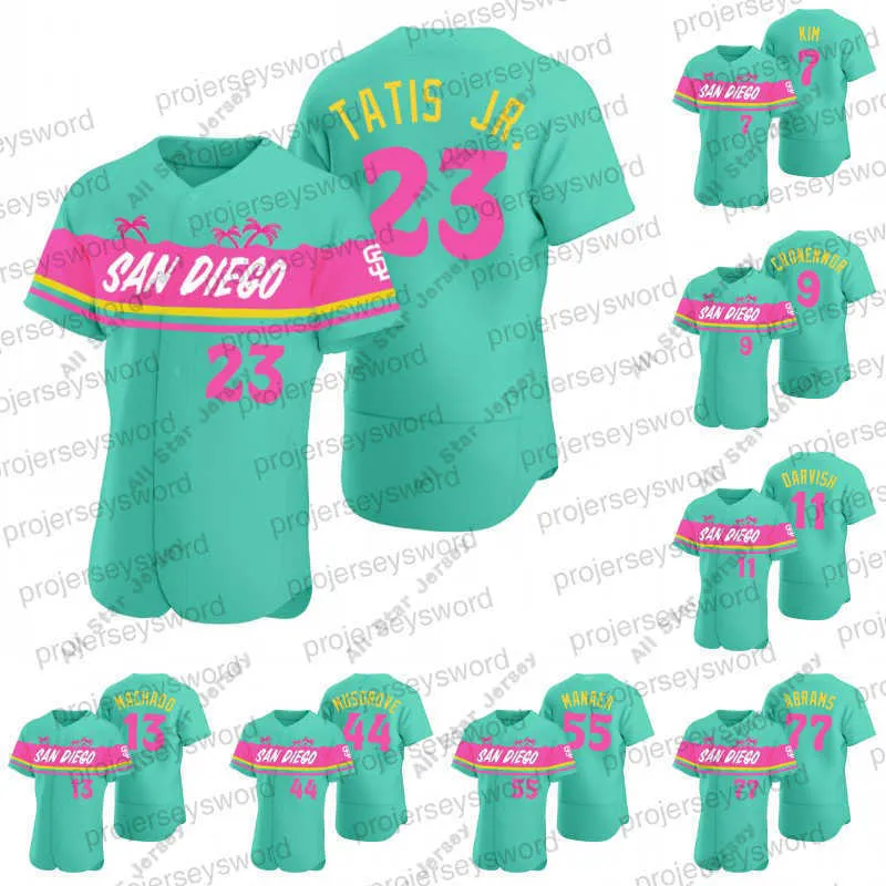 Baseball Jerseys San Diego 23 Fernando Tatis Jr. Padre Teal City Connect Jersey Ha-Seong Kim Jake Cronenworth Yu Darvish Manny Machado Joe Musgrove Sean