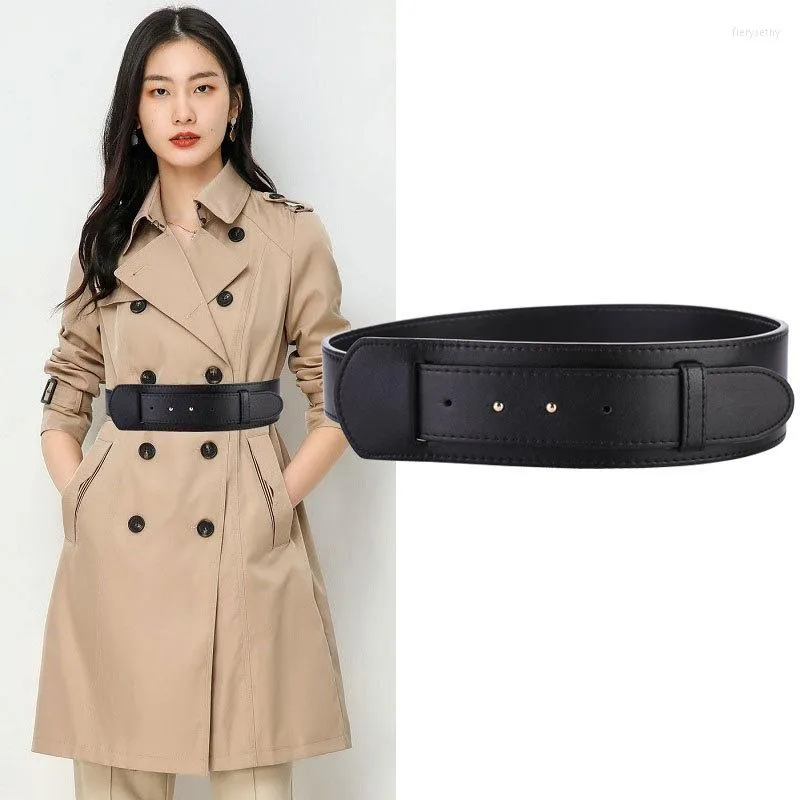 Belts Leather Belt Women's Luxury Design Fashion Casual Decoration Coat Sweater Simple Girdle Gothic Korean Elegant Cowhide Corset